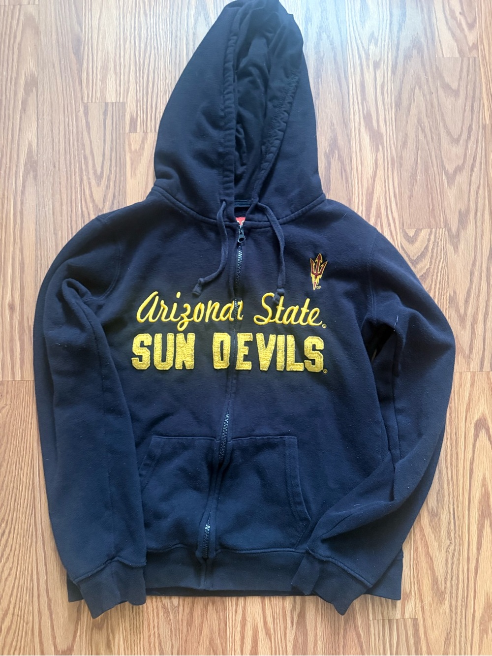 Cover One Navy Zip-Up Hoodie with Red Label
